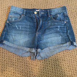 High-waisted Denim Shorts